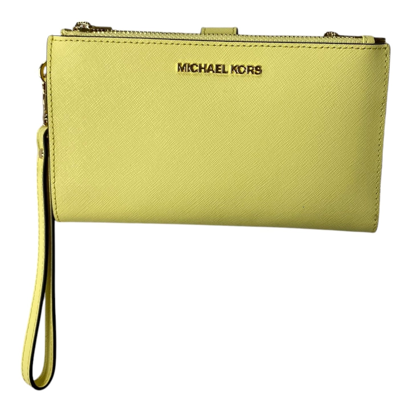 Wristlet Designer By Michael Kors In Yellow, Size:Medium