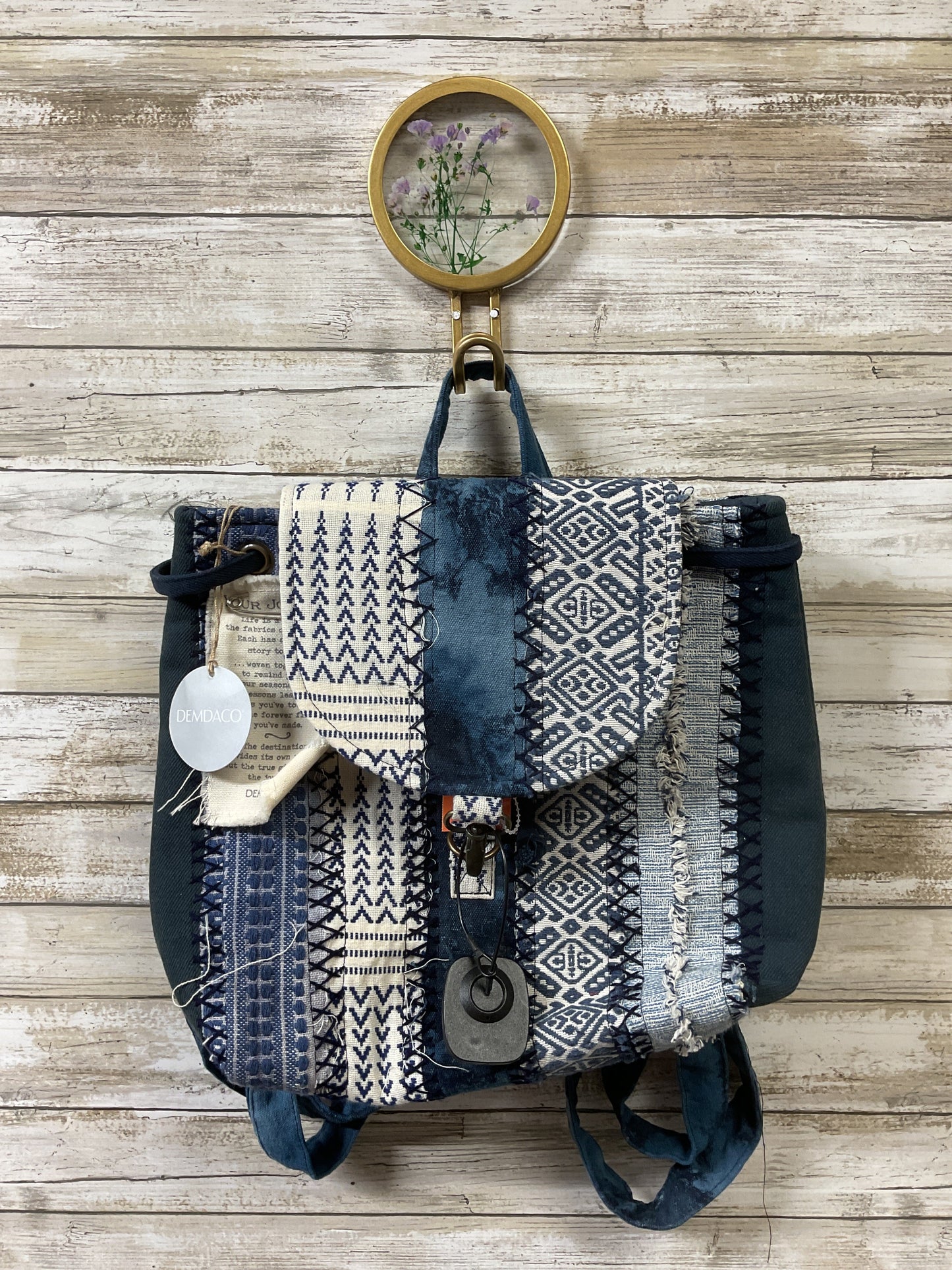 Backpack By Cmc In Blue Denim, Size:Medium