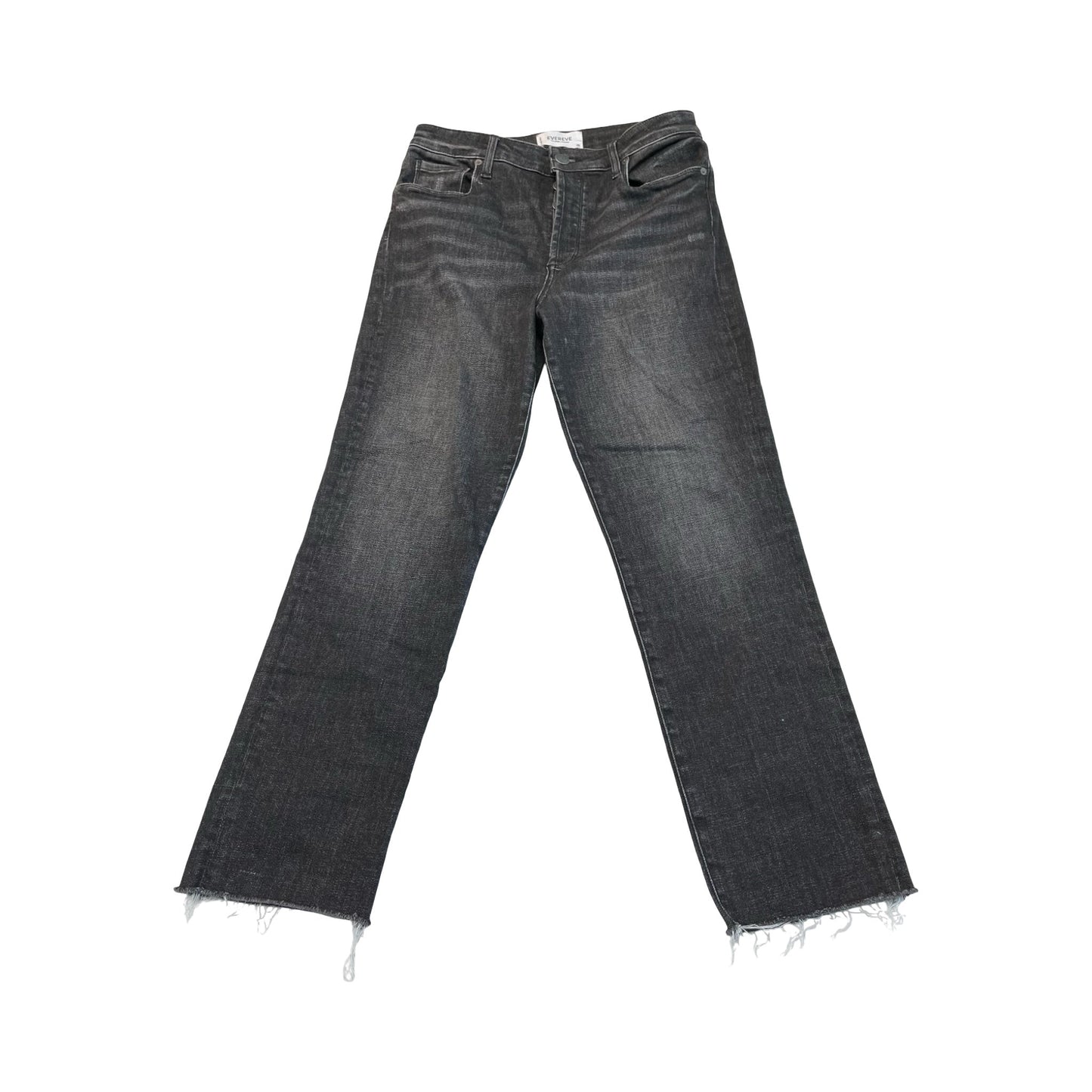 Jeans Straight By Evereve In Black Denim, Size:8