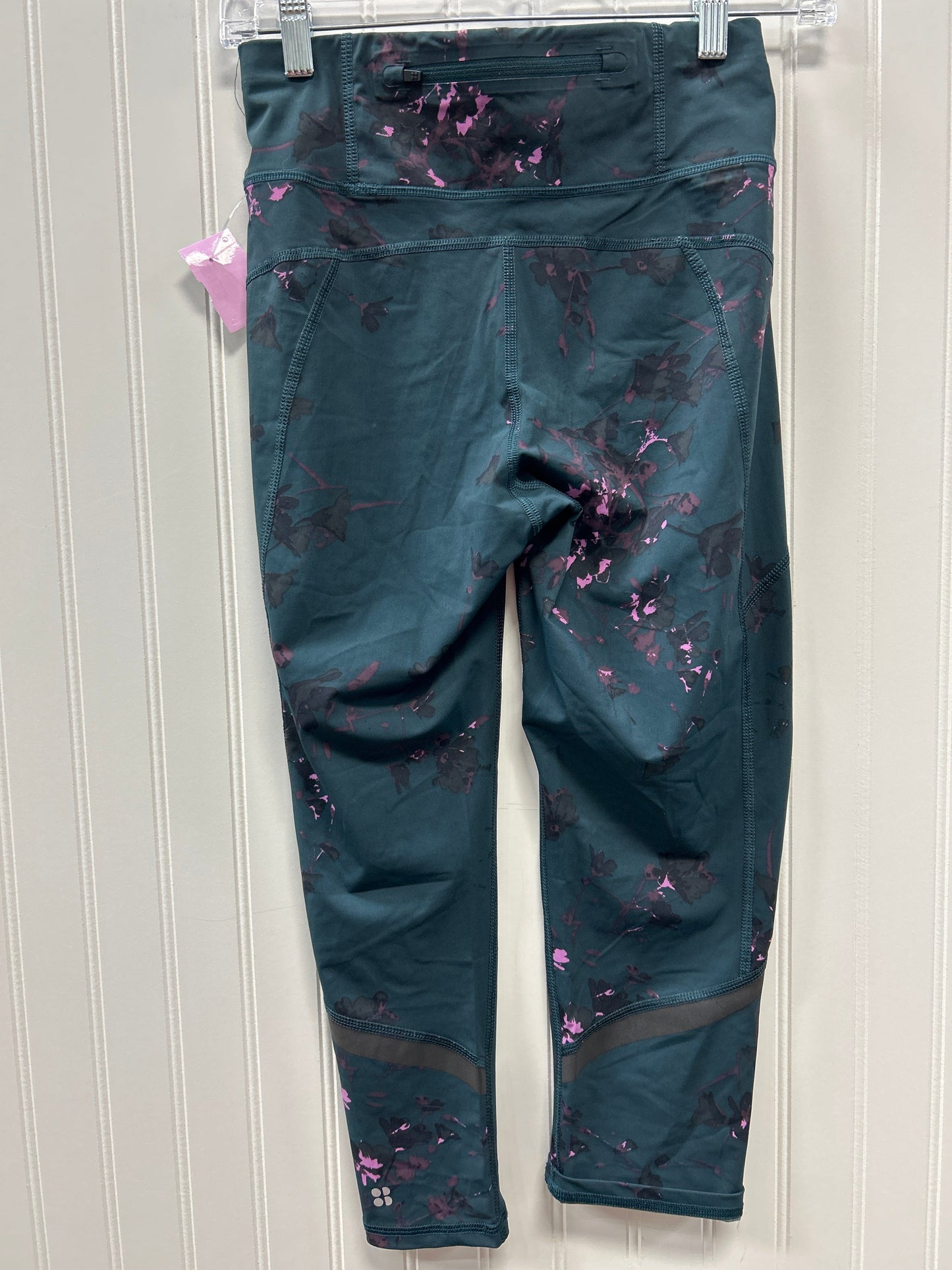 Athletic Leggings Capris By Sweaty Betty In Teal, Size:S