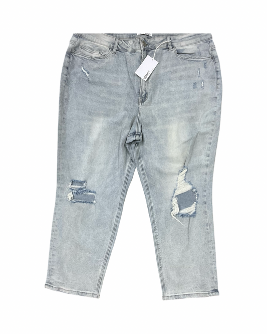 Jeans Boot Cut By Vervet In Blue Denim, Size:22