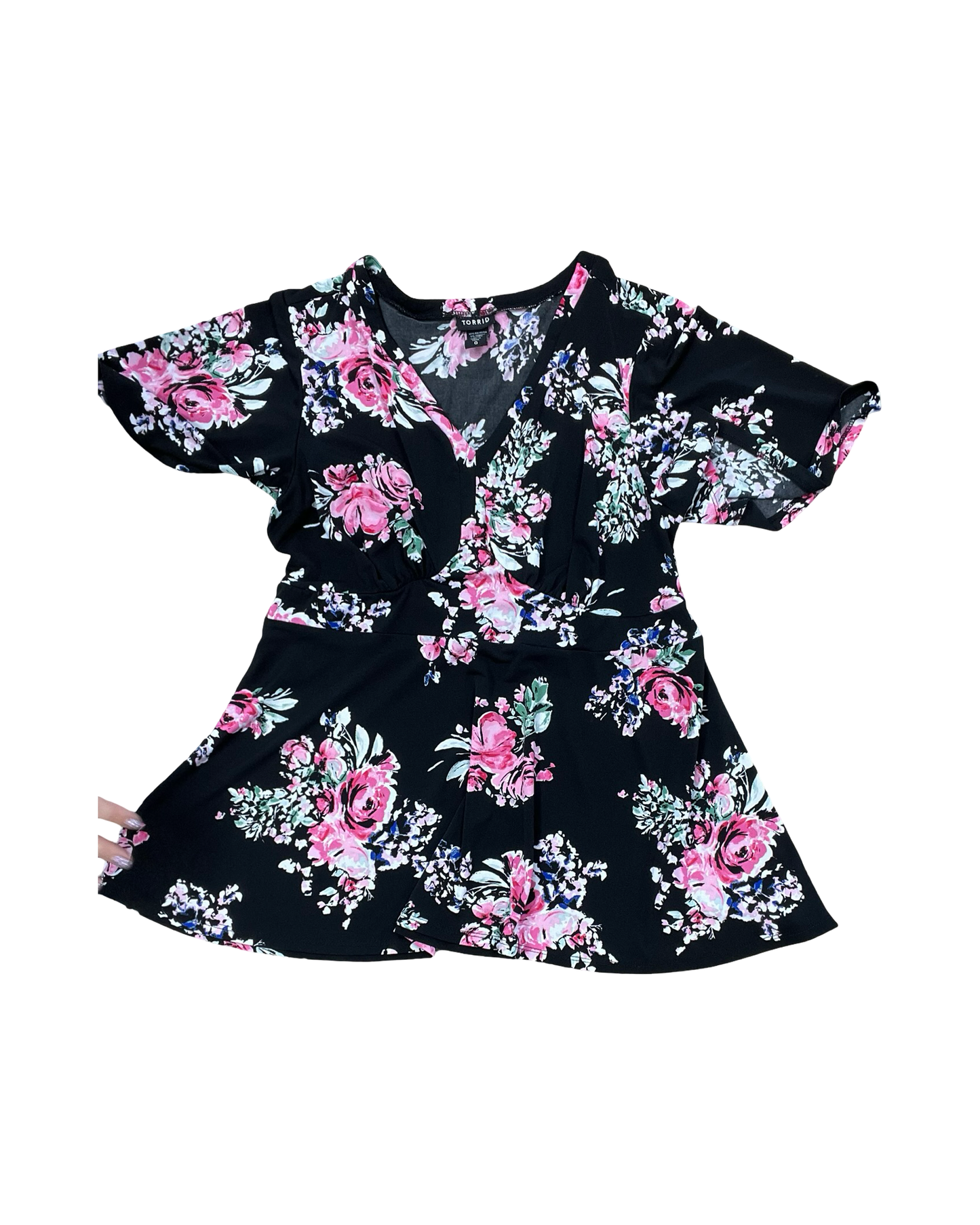 Top Ss By Torrid In Black & Pink, Size:L