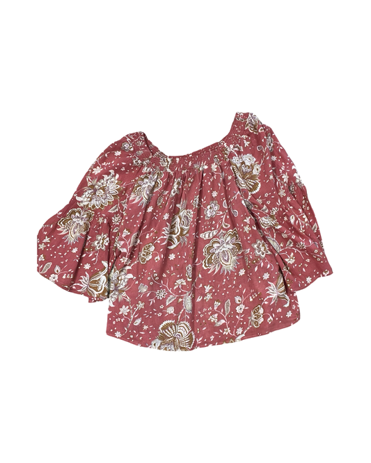 Top 3/4 Sleeve By Chaps In Coral, Size:M