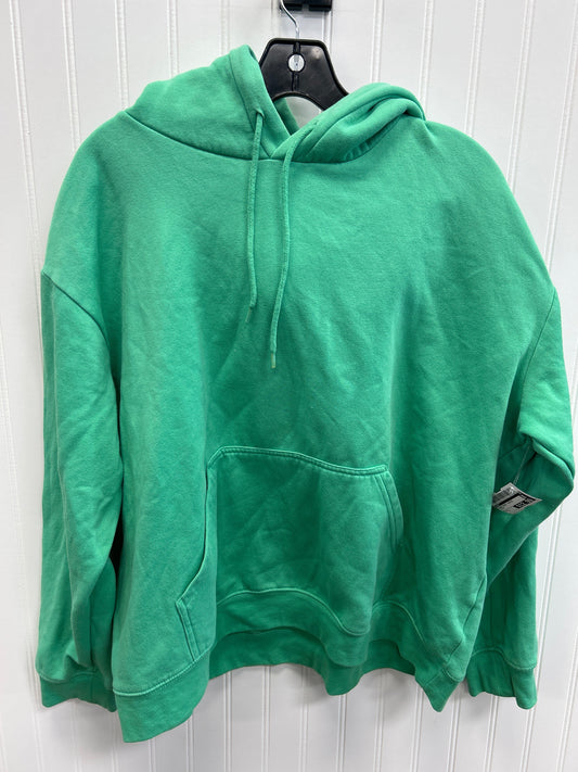 Sweatshirt Hoodie By H&M In Green, Size:L