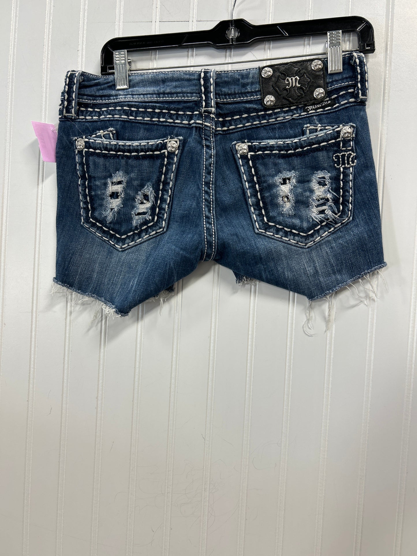 Shorts By Miss Me In Blue Denim, Size:6