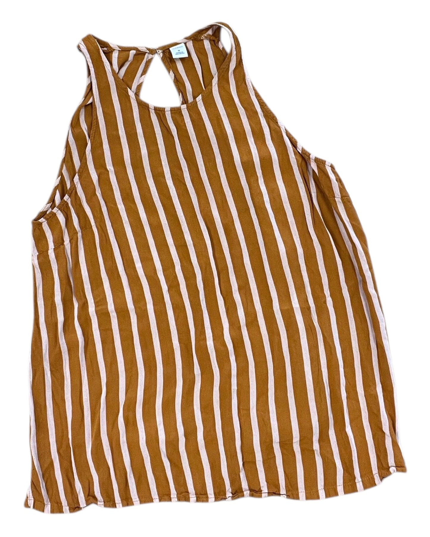 Top Sleeveless By Old Navy In White & Yellow, Size:M