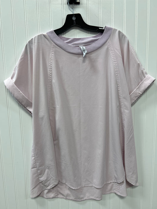 Athletic Top Ss By Athleta In Pink, Size:1X