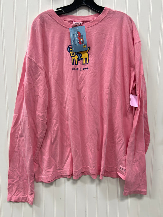 Top Ls By Life Is Good In Pink, Size:1X NWT