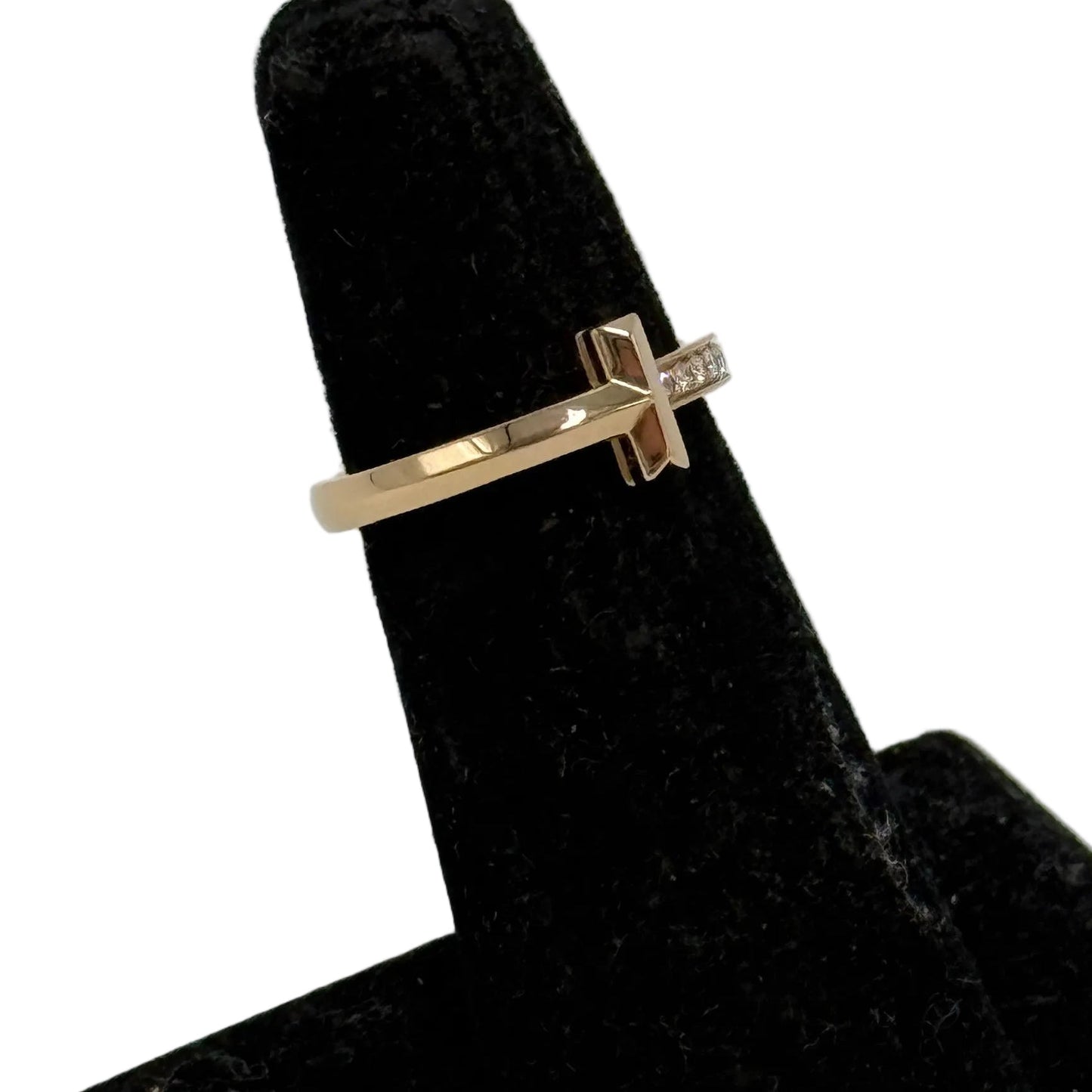 Tiffany & Company T1 Diamond Luxury Ring in 18k Rose Gold, Size: 6