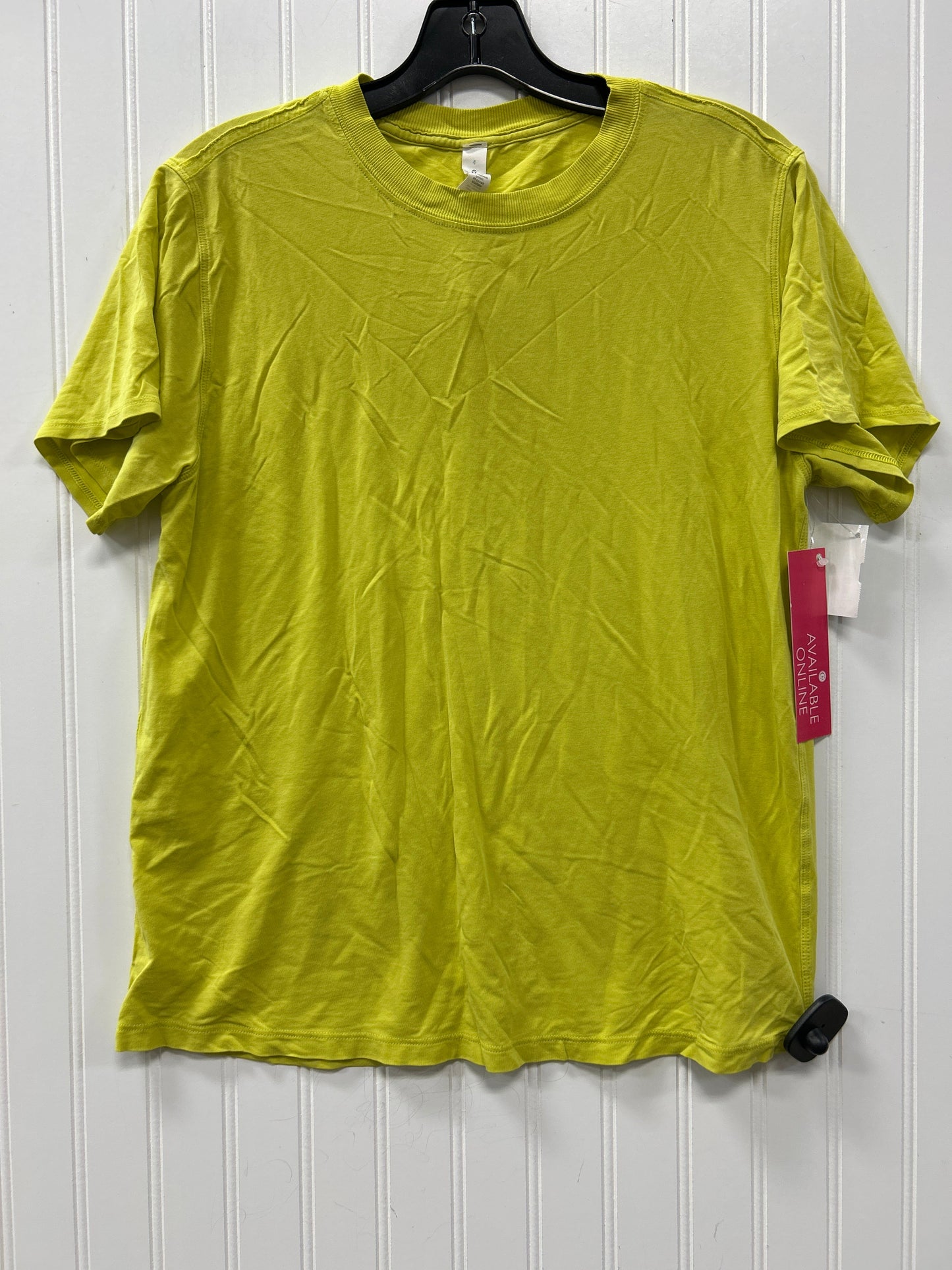 Athletic Top Ss By Lululemon In Yellow, Size:4