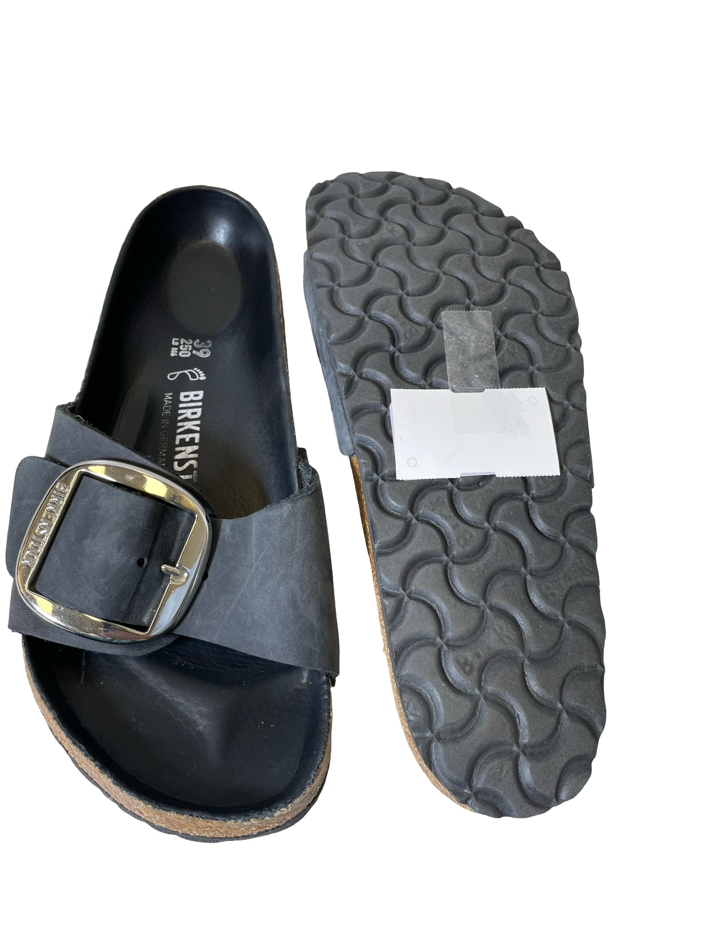 Sandals Flats By Birkenstock In Black, Size: 8