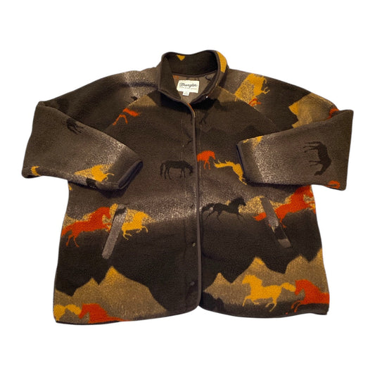 Jacket Faux Fur & Sherpa By Wrangler In Brown, Size:3X