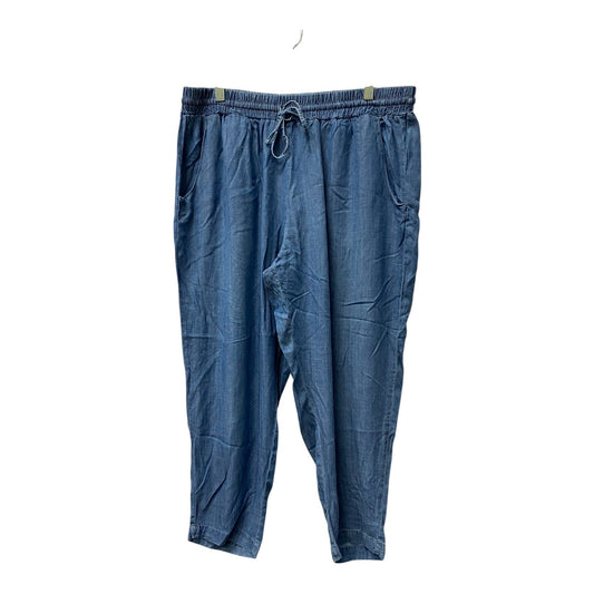 Pants Cropped By Workshop In Blue, Size:1X