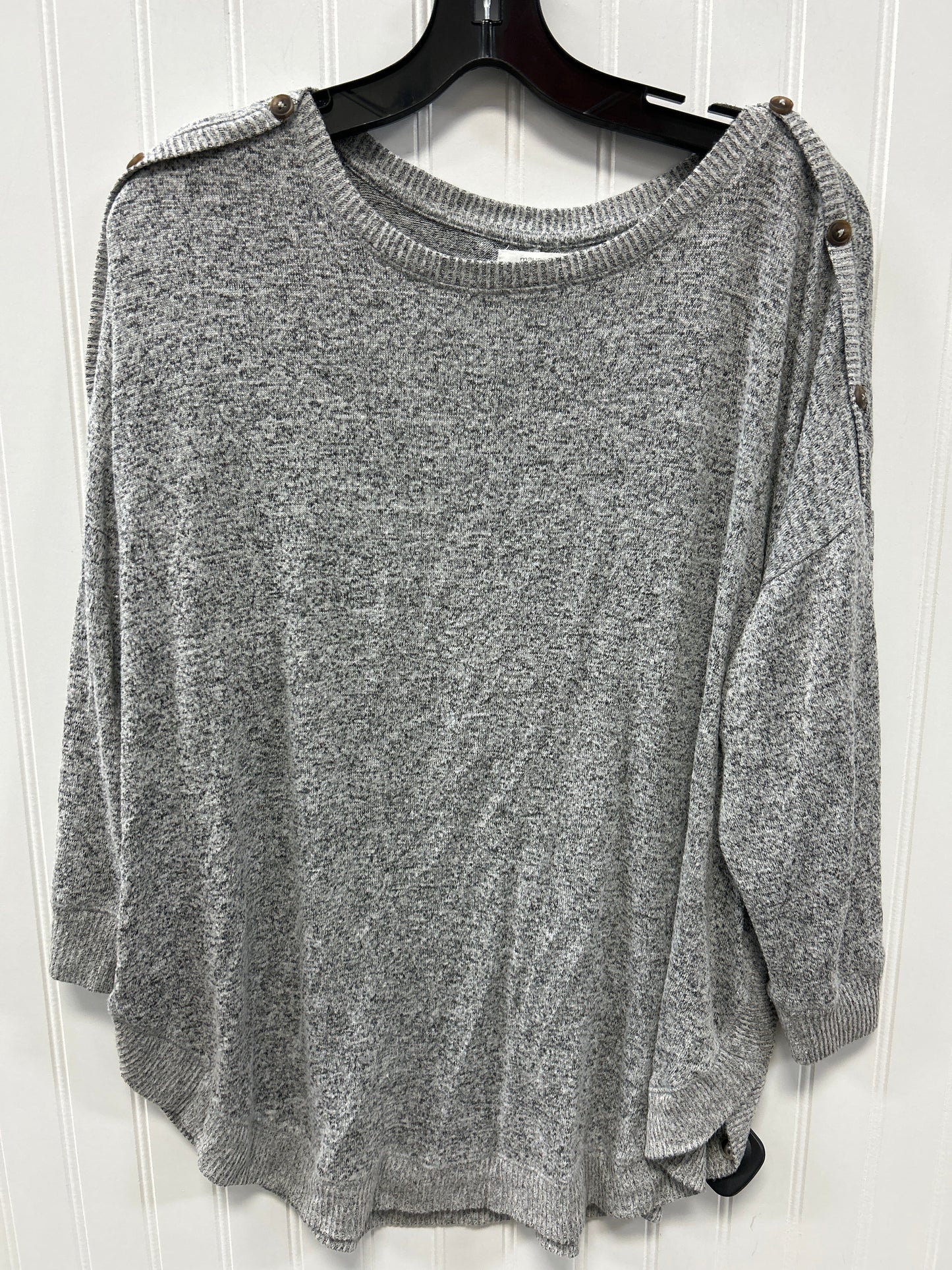 Top Ls By Maurices In Grey, Size:1X