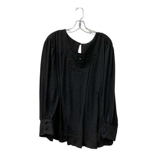 Top 3/4 Sleeve By Lc Lauren Conrad In Black, Size:3X