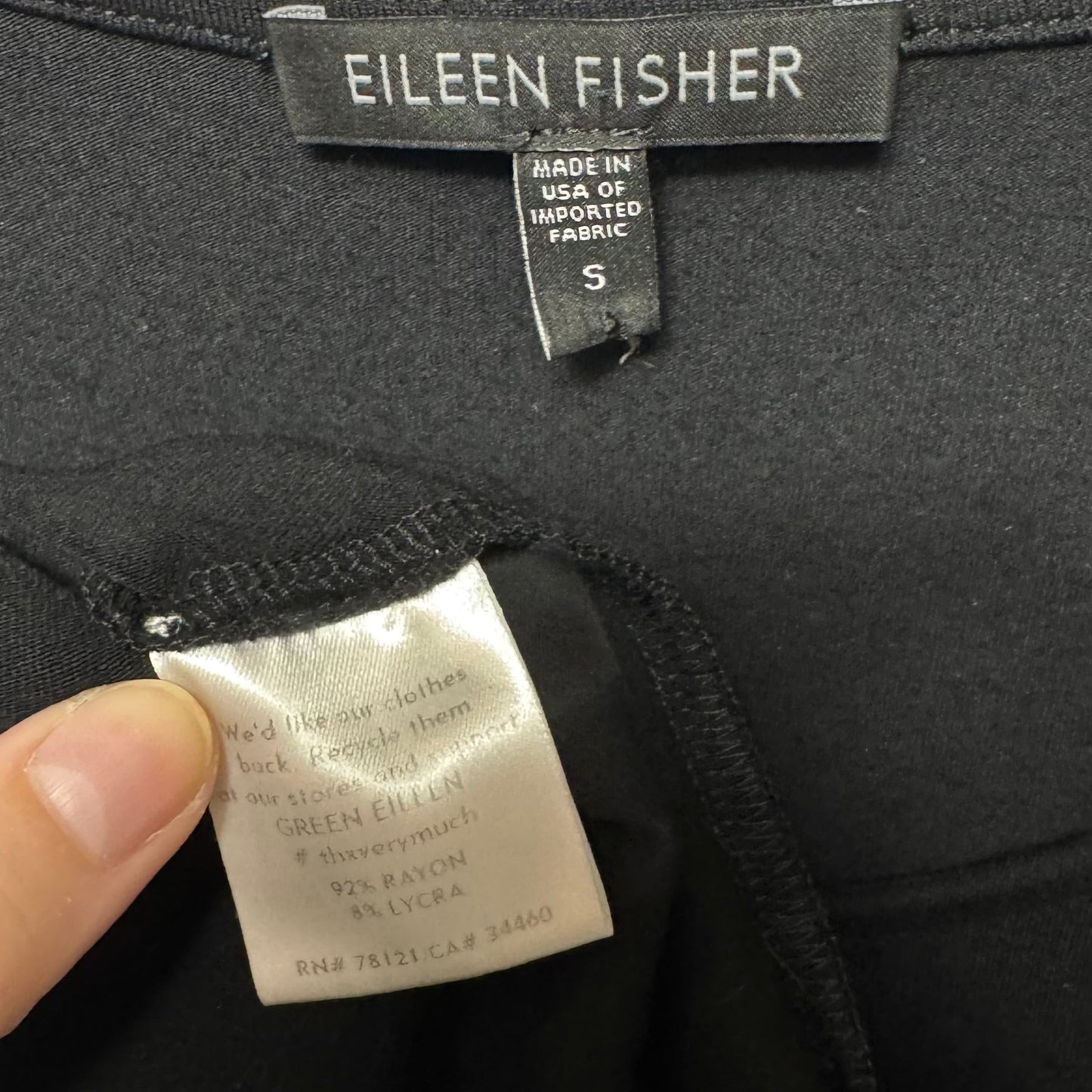 Asymmetrical Mesh Hem Dress Casual Midi By Eileen Fisher In Black, Size: S
