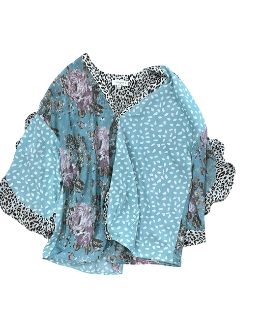 Top 3/4 Sleeve By Umgee In Multi, Size:Xl