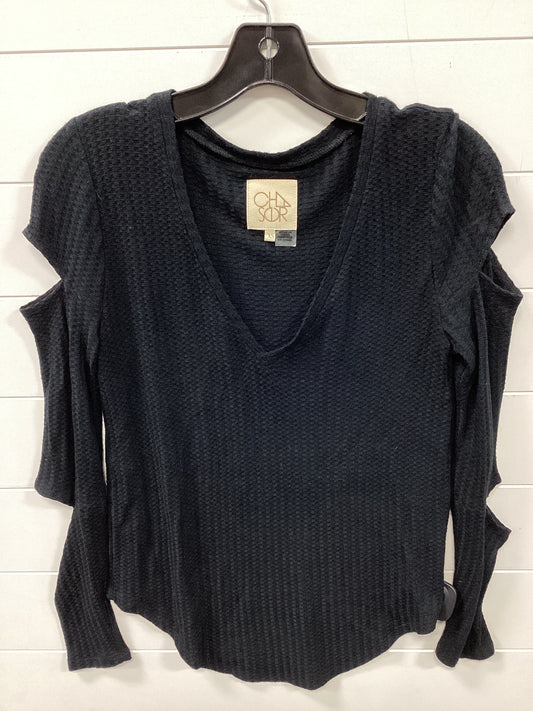 Top Ls By Chaser In Black, Size:Xs