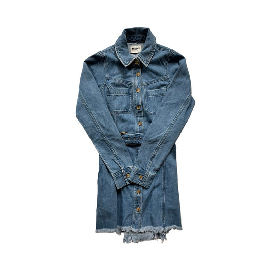 Dress Casual Midi By Show Me Your Mumu In Blue Denim, Size:S