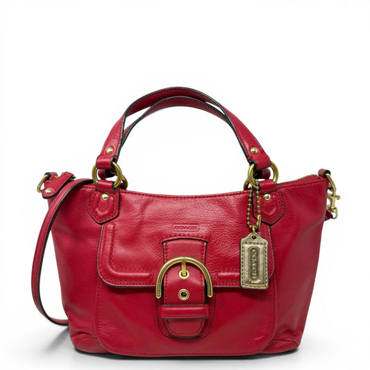 Campbell Leather Mini Tote Crossbody Bag Designer By Coach, Size: Medium
