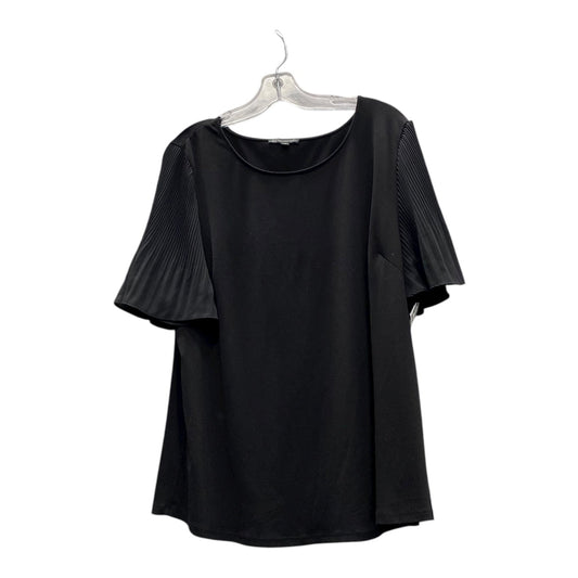 Top Ss By Adrianna Papell In Black, Size:1X