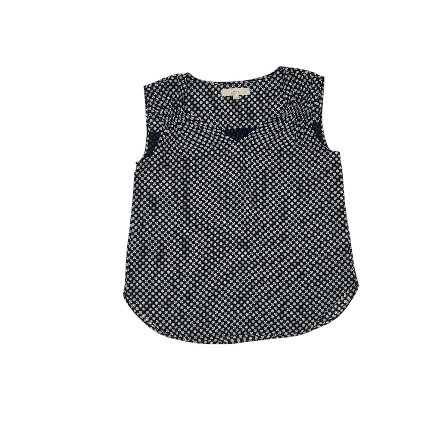 Blouse Sleeveless By Loft In Navy, Size:S