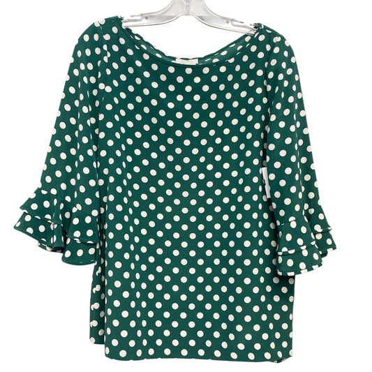 TOP LS DESIGNER by KATE SPADE In POLKADOT PATTERN, Size: M