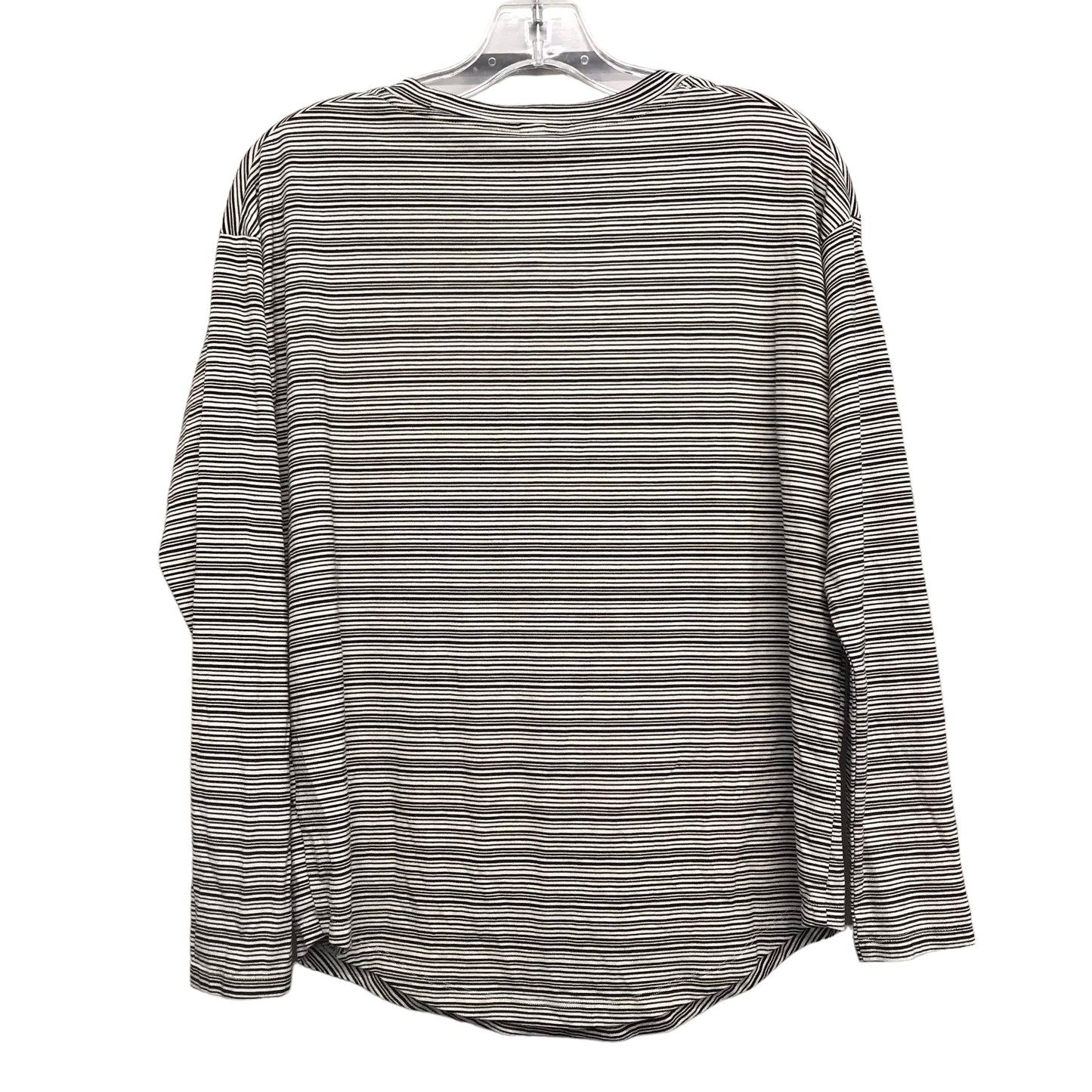 STRIPED PATTERN ATHLETIC TOP LS CREWNECK by ATHLETA Size:M