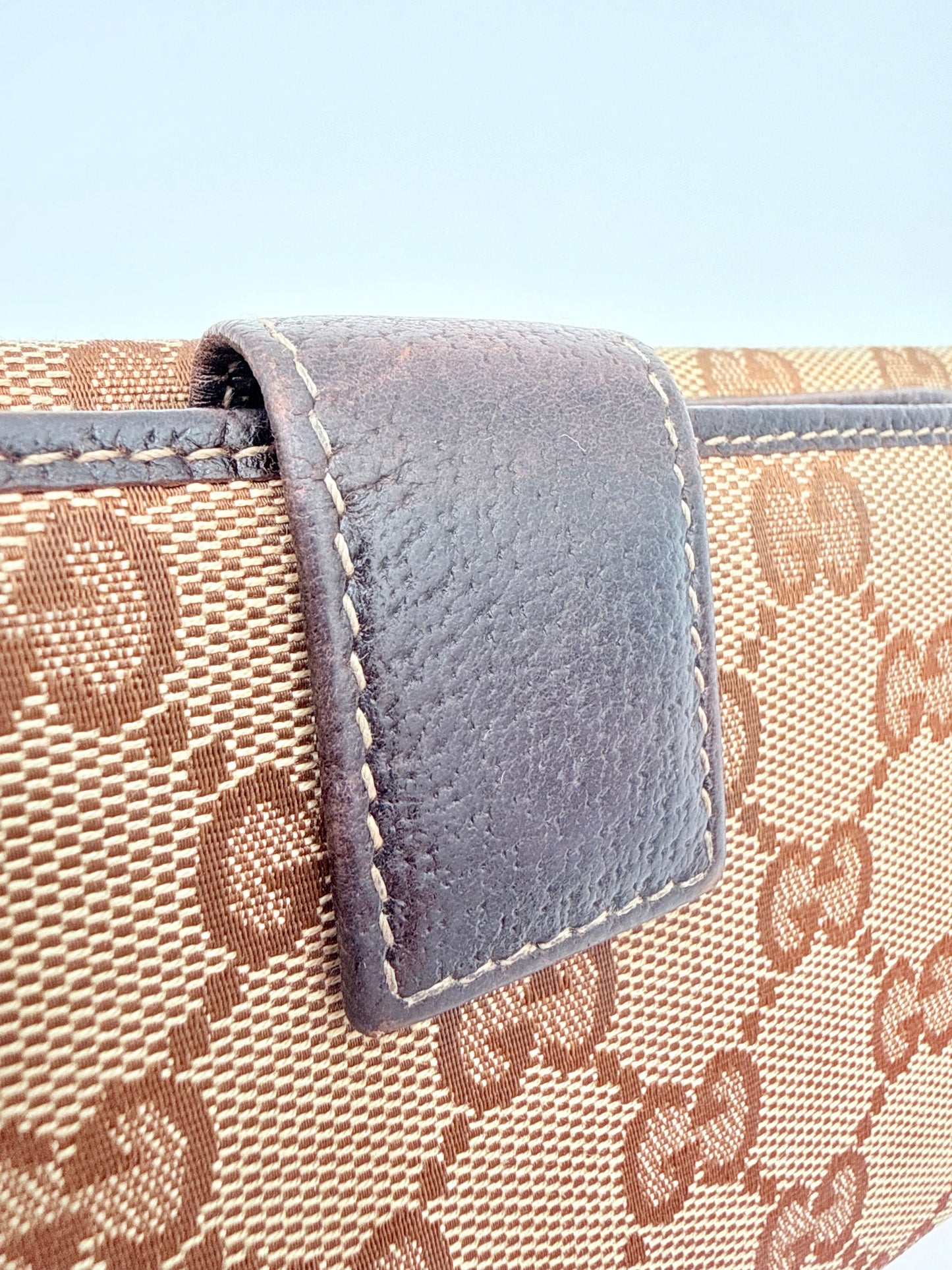 Wallet Luxury Designer By Gucci In Brown, Size:Large