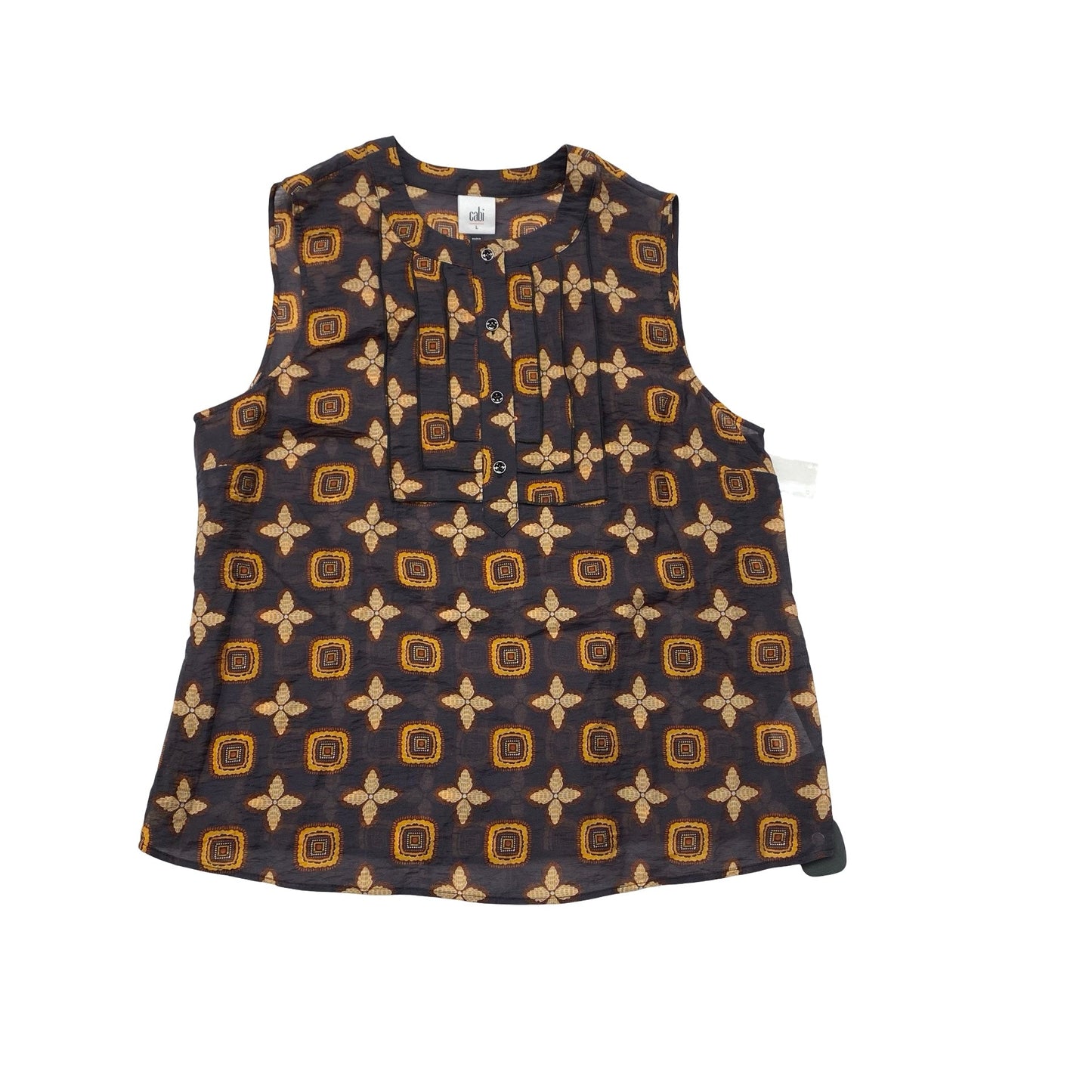 Top Sleeveless By Cabi In Multi, Size:L