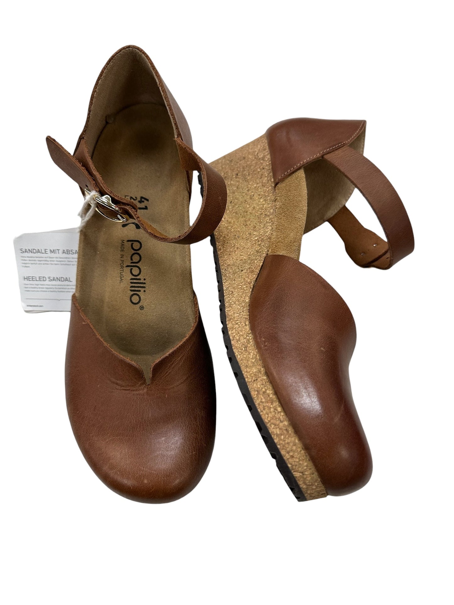 Shoes Heels Wedge By Papillion In Brown, Size:10