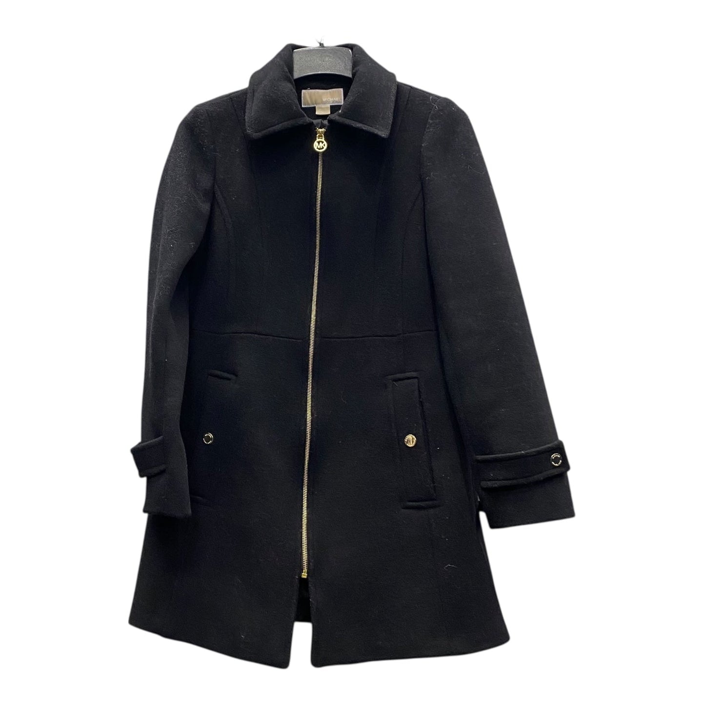 Coat Wool By Michael By Michael Kors In Black, Size:S