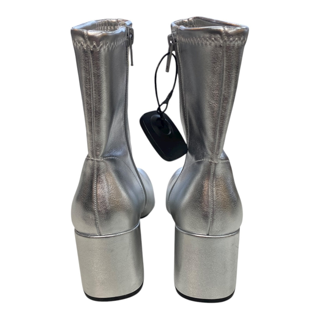 Boots Ankle Heels By A New Day In Silver, Size:6.5