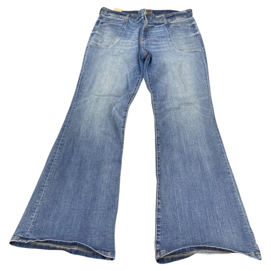 Jeans Flared By Kut In Blue Denim, Size:18