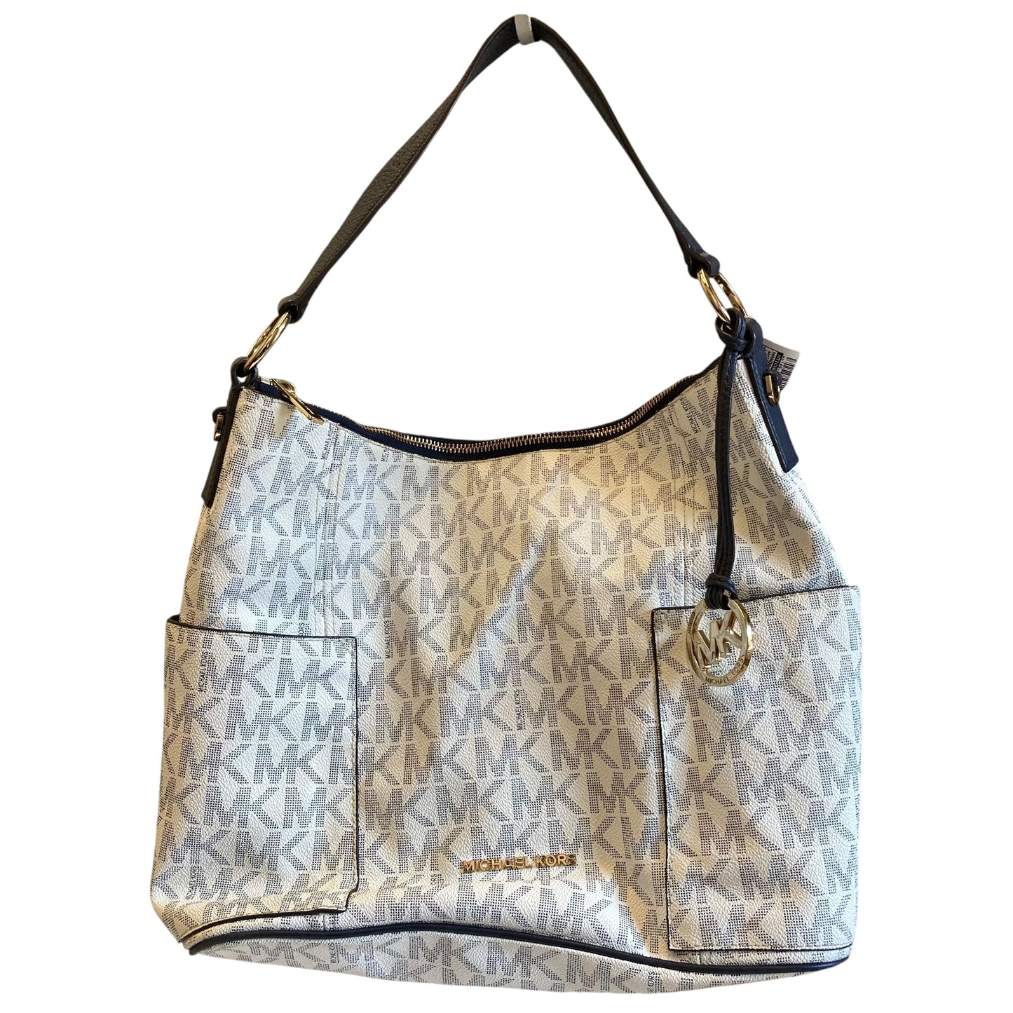 Handbag Designer By Michael Kors In White, Size:Large