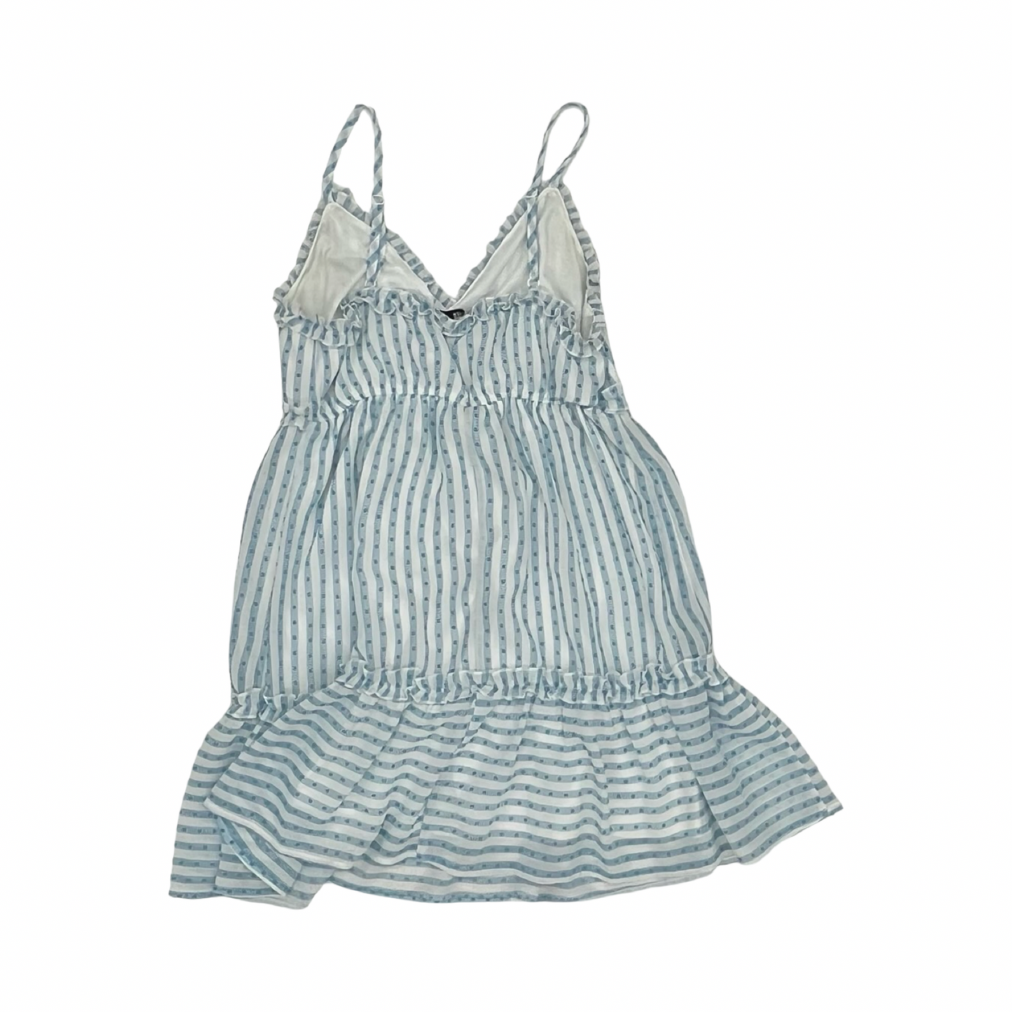 Dress Casual Short By Clothes Mentor In Blue & White, Size:M