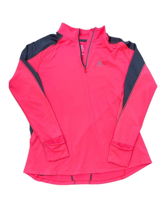 Athletic Top Ls Crewneck By Clothes Mentor In Pink, Size:Xl