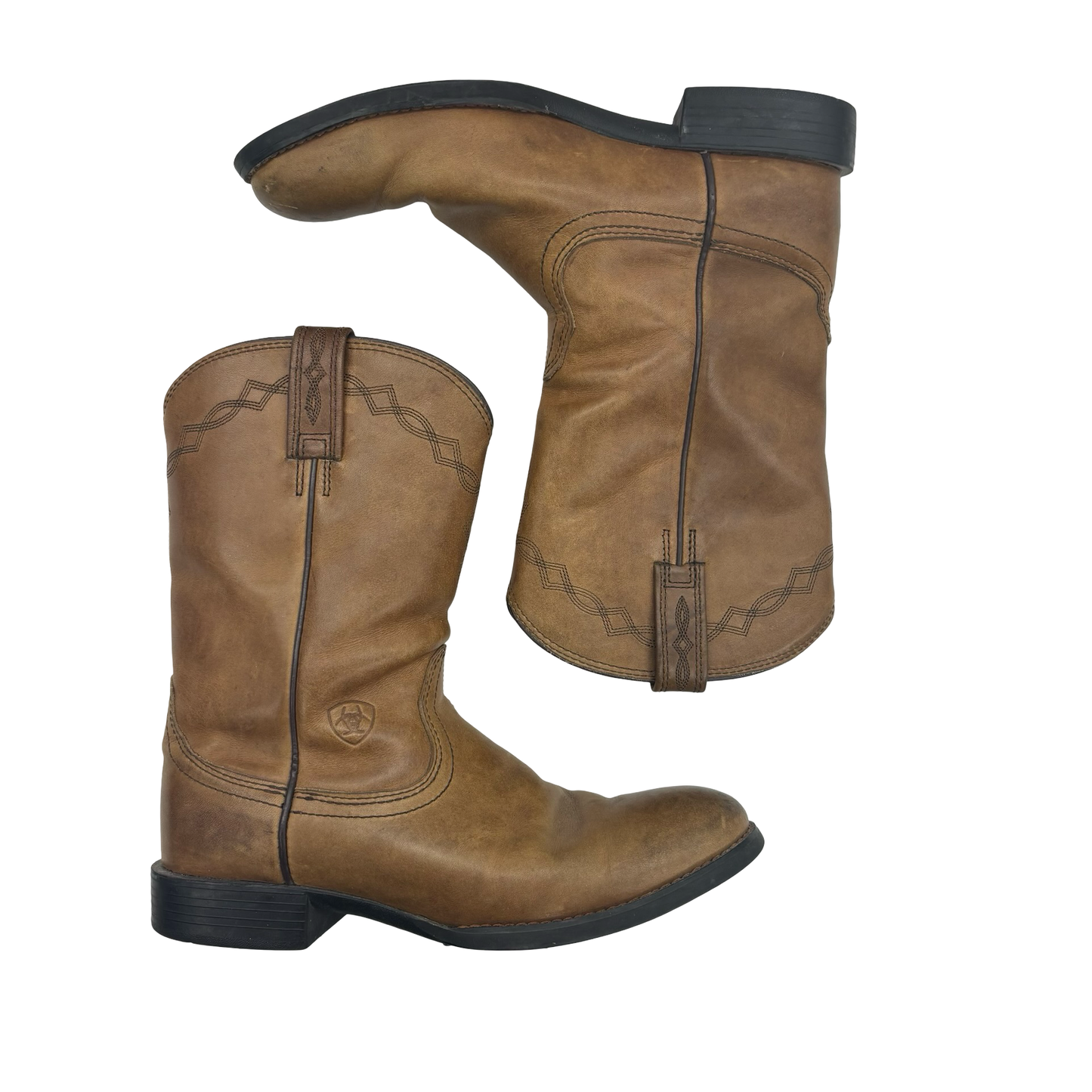 Boots Western By Ariat In Brown, Size:8