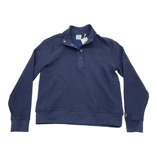 Athletic Sweatshirt Collar By Puma In Blue, Size:S