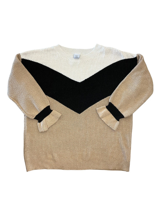 Sweater By Cozy In Brown & Cream, Size:2X