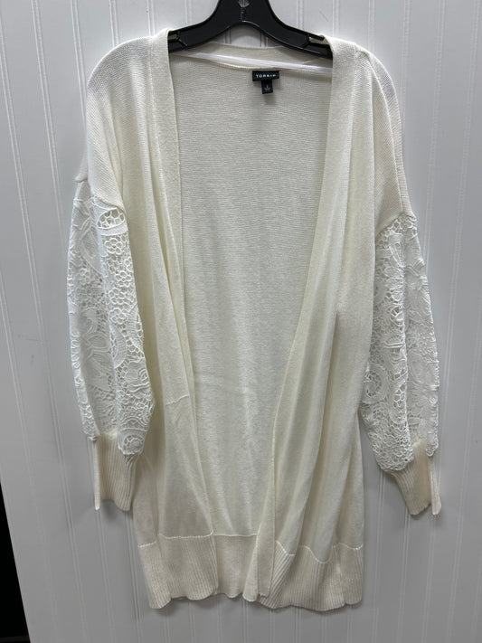 Cardigan By Torrid In Cream, Size:2X