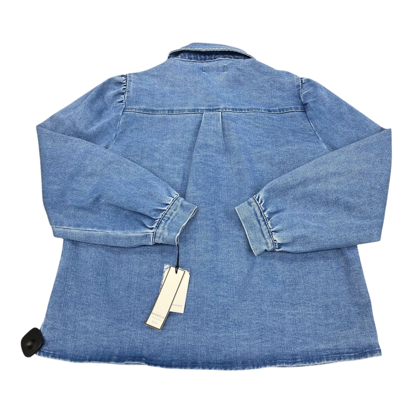 Jacket Shirt By Bagatelle In Blue Denim, Size:L