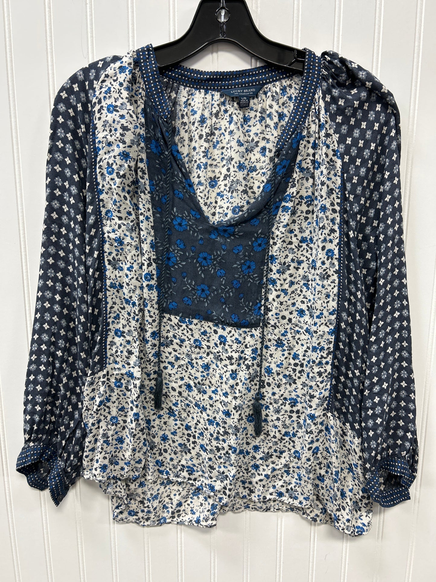 Top Ls By Lucky Brand In Blue, Size:L