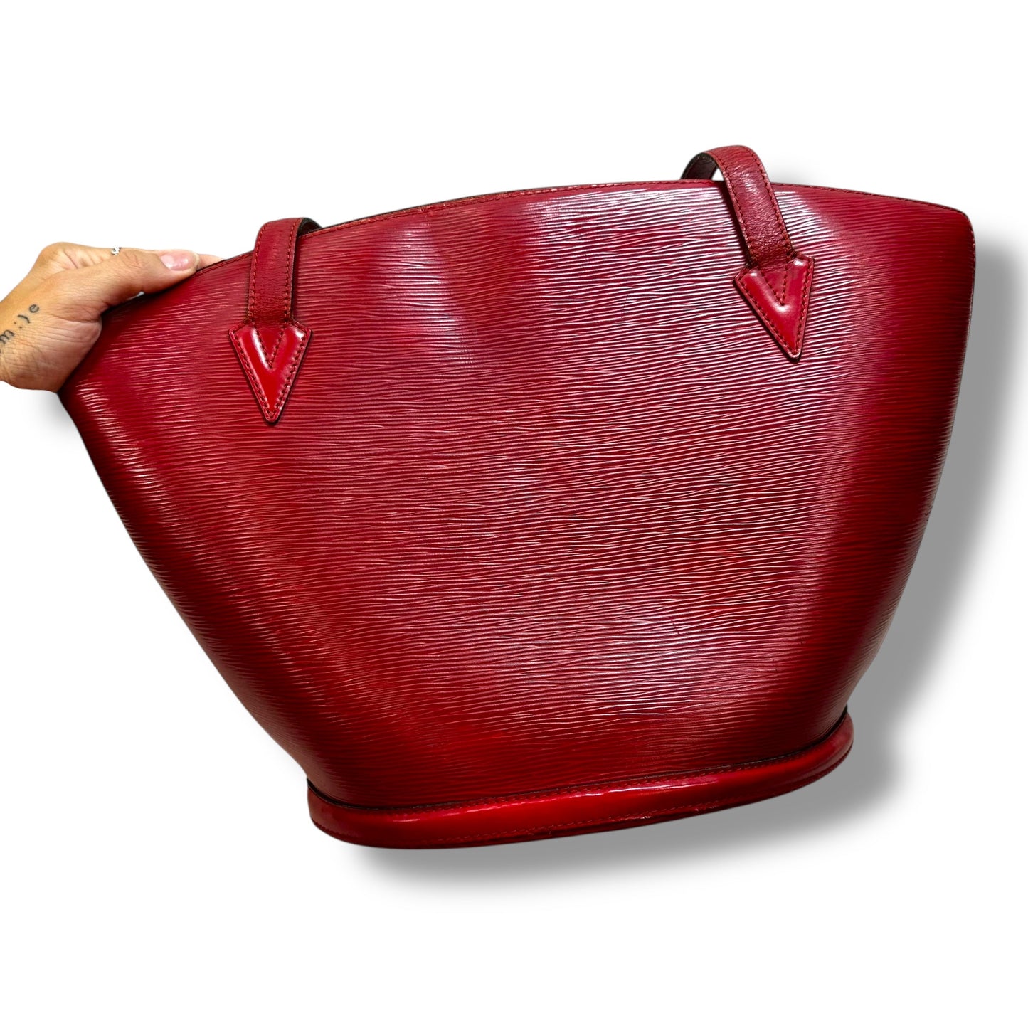 Epi leather Saint Jacques bag Handbag Luxury Designer By Louis Vuitton, Size: Large