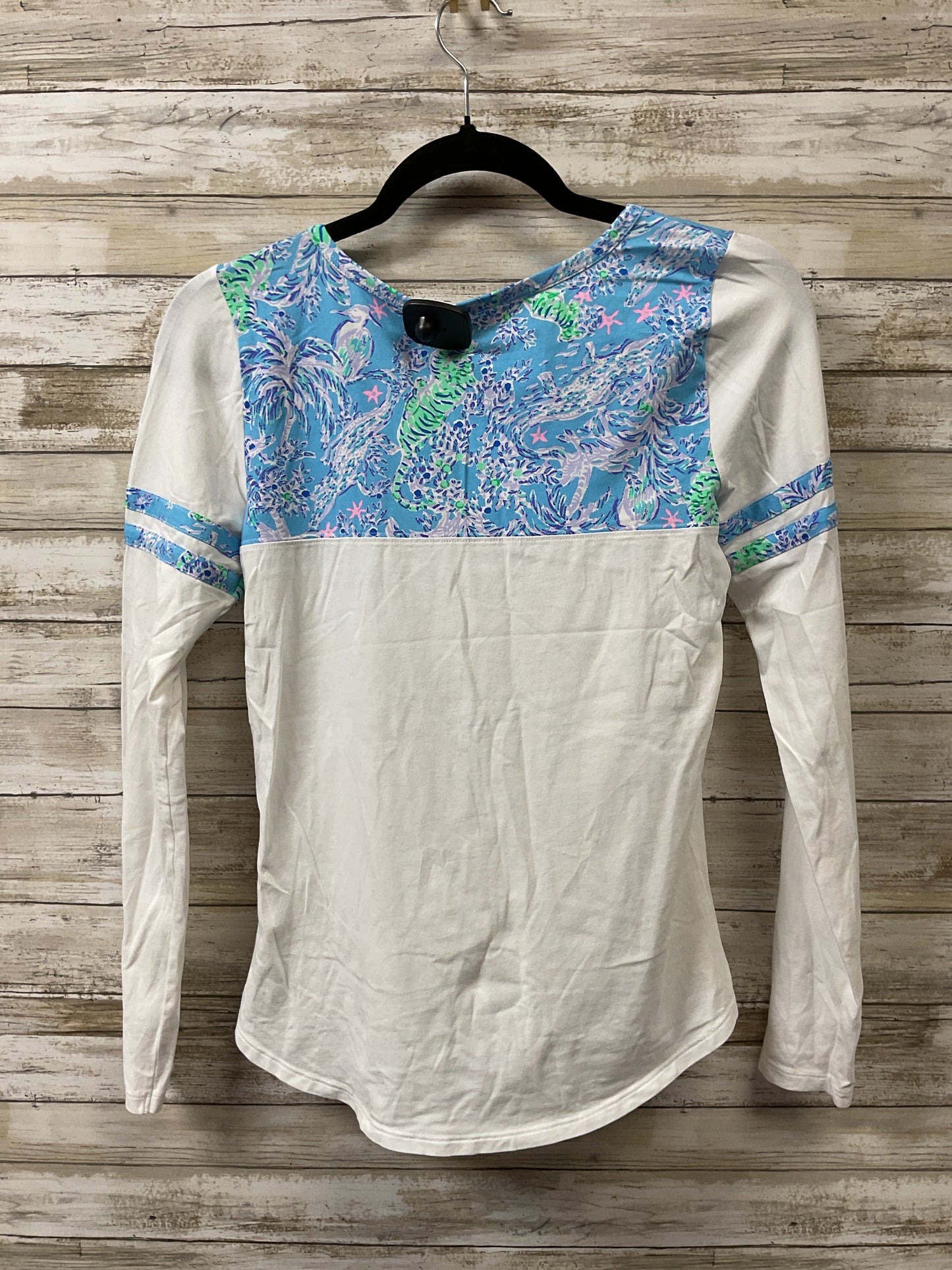 Top Ls Designer By Lilly Pulitzer In Blue & White, Size:S