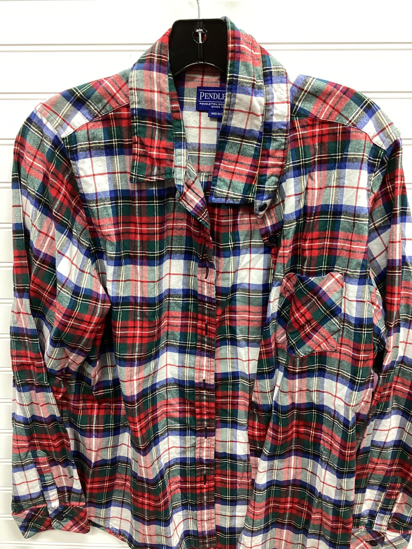 Top Ls By Pendleton In Plaid Pattern, Size:Xl