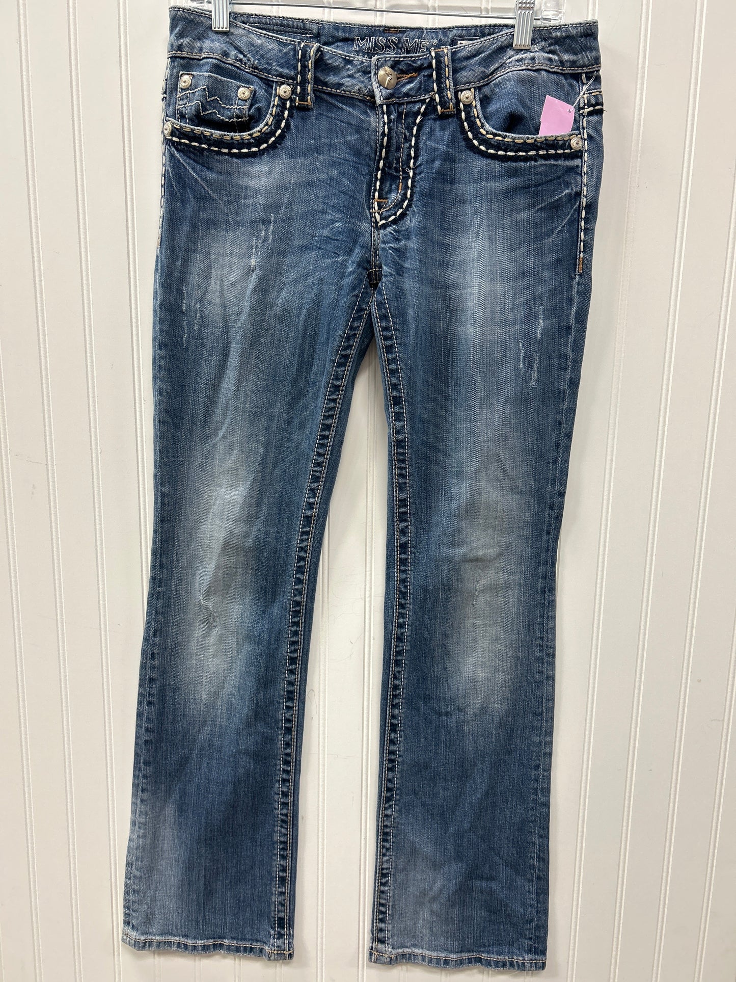 Jeans Boot Cut By Miss Me In Blue Denim, Size:8