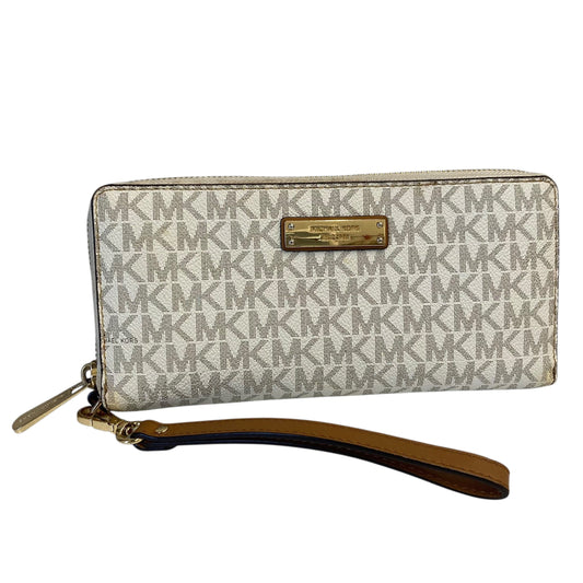 Wallet Designer By Michael Kors In Cream, Size:Large