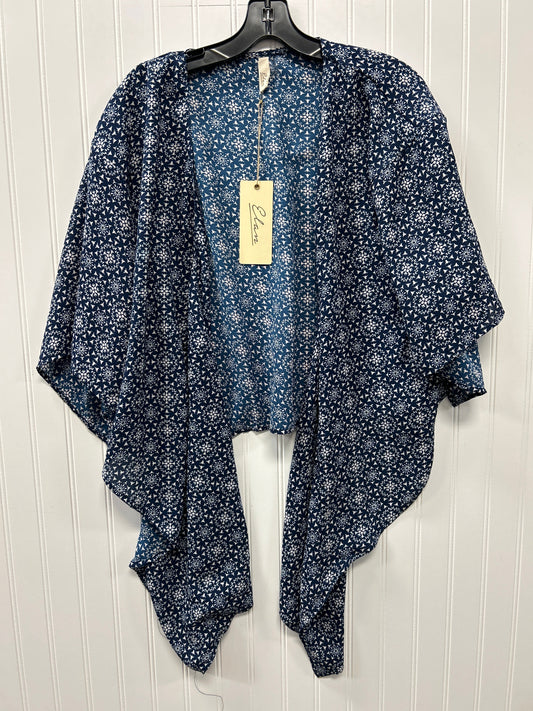 Blouse Ss By Elan In Navy, Size:Osfm