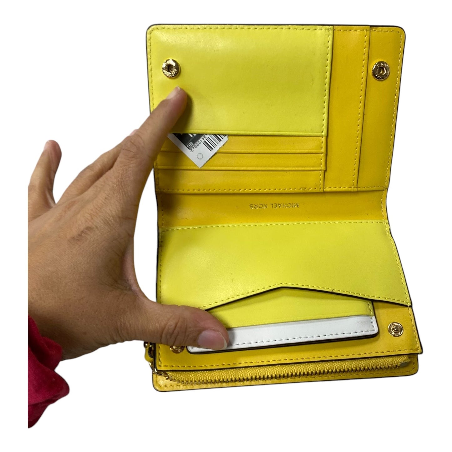 Wallet Designer By Michael Kors In Yellow, Size:Medium